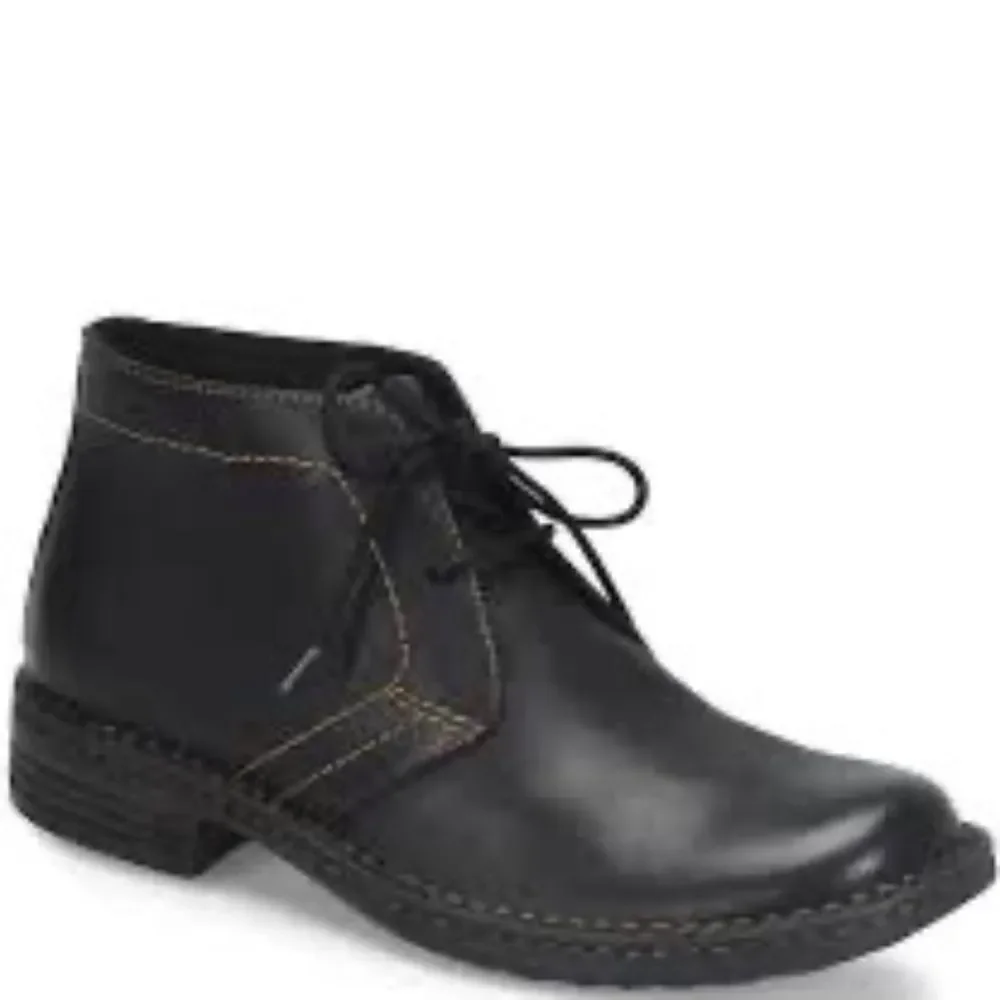 Born Harrison Black Leather Men's Lace Up Chukka Boots Sz 9.5
